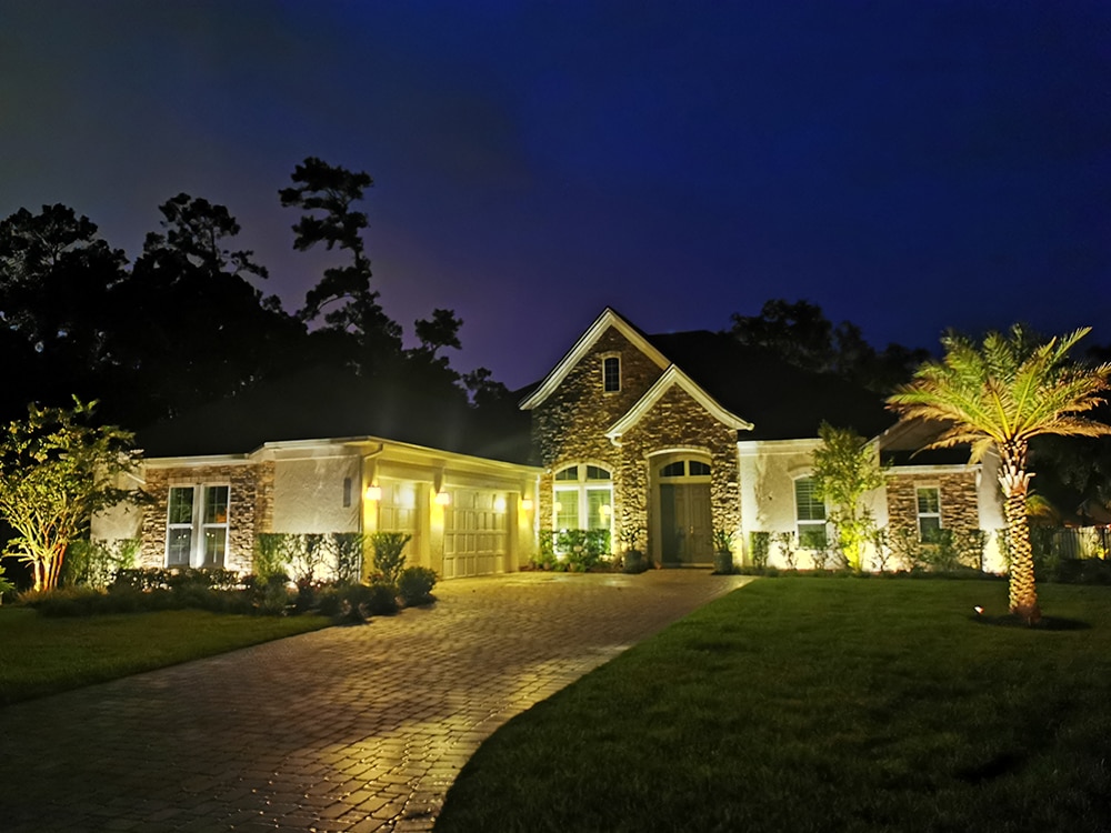 exterior lighting system designed by Pro Lighting Outdoors
